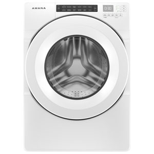 Amana 5.0 Cu. Ft. (IEC) Front Load Washer with Sanitize Cycle and Turbo/Speed Wash - Energy Star (NFW5800HW) - White