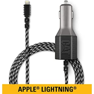 CAT Dual USB Car Charger - with 6' Apple Lightning Cable