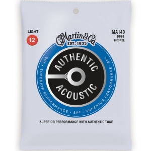 Martin Authentic SP Acoustic Guitar Strings - 80/20, Light