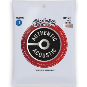Martin Authentic Lifespan 2.0 Acoustic Guitar Strings - 80/20, Medium