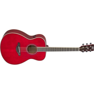 Yamaha FS TransAcoustic Guitar w/Solid Spruce Top - Ruby Red