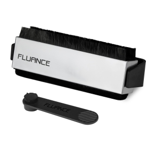 Fluance Vinyl Record Cleaning Kit with 2-in-1 Anti-static Carbon Fiber & Soft Velvet LP Brush and Stylus Brush (VB52)