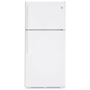 GE 30" 18 Cu. Ft. Top Freezer Refrigerator with LED Lighting (GTS18FTLKWW) - White