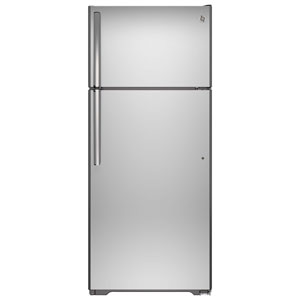 GE 30" 18 Cu. Ft. Top Freezer Refrigerator with LED Lighting (GTS18FSLKSS) - Stainless Steel