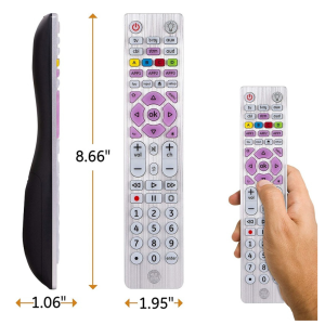 GE UltraPro 6-Device Big Button Universal Remote Control, Soft Blue LED, 37038