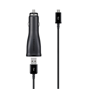 Samsung 10W Car Adapter Charger Set & Mirco USB Cable for Galaxy S4 S6 / Note 2 3 Edge, Black