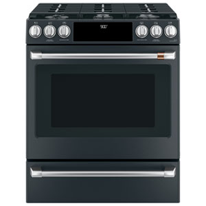 Café 30" 5.7 Cu. Ft. True Convection 6-Burner Slide-In Dual Fuel Range (CC2S900P3MD1) - Matte Black