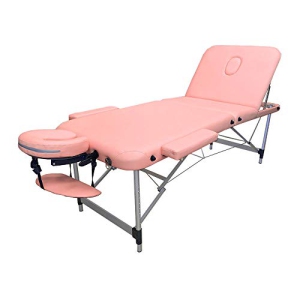Sakura Pink 3-Section Aluminum 84"L Portable Massage Table Facial SPA Bed Tattoo w/ Free Carry Case and Accessories