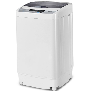 Costway 1.3 Cu. Ft. (IEC) Compact / Portable Washer with Sanitize Cycle - Grey