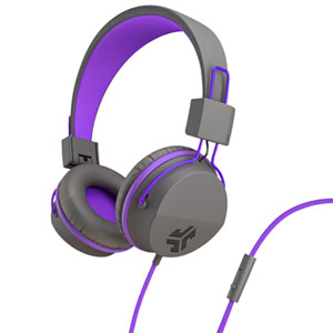 JLab JBuddies Casque On-Ear Isolant Sonore - Gris/Violet