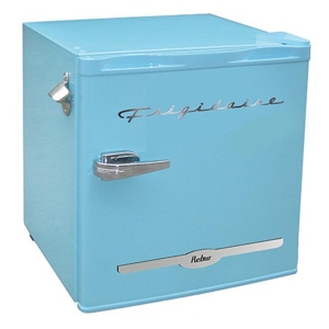 Frigidaire EFR176-BLU 1.6 CU FT Retro Bar Fridge with Side Bottle Opener Blue
