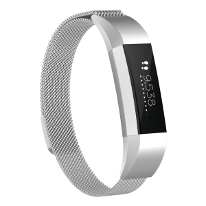 StrapsCo Stainless Steel Milanese Mesh Watch Band Strap for Fitbit Ace - Silver