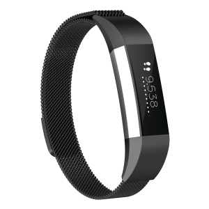 StrapsCo Stainless Steel Milanese Mesh Watch Band Strap for Fitbit Ace - Black