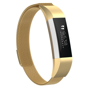 StrapsCo Stainless Steel Milanese Mesh Watch Band Strap for Fitbit Ace - Yellow Gold