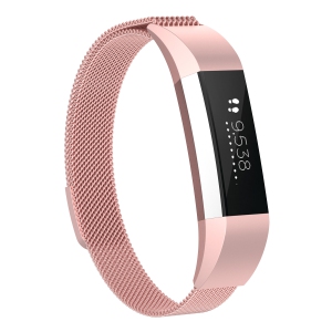 StrapsCo Stainless Steel Milanese Mesh Watch Band Strap for Fitbit Ace - Pink