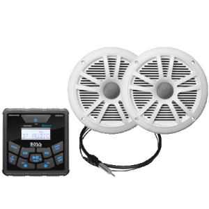 Marine Stereo Package, Square, AM/FM/MP3