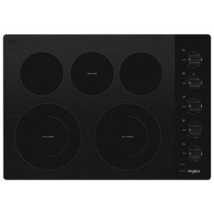 Whirlpool 30" Smooth Top Electric Cooktop (WCE77US0HB) - Black - Open Box - Perfect Condition