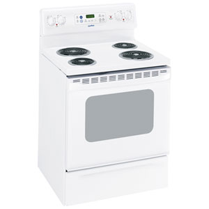 Moffat 30" 5.0 Cu. Ft. Self-Clean Freestanding Coil Top Electric Range (MCB757DMWW) - White