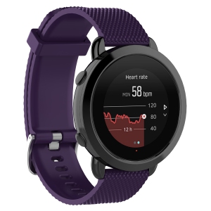 StrapsCo Silicone Rubber Watch Band Strap Compatible with Suunto 3 Fitness - Short-Medium - Dark Purple