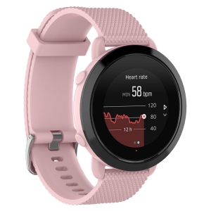StrapsCo Silicone Rubber Watch Band Strap Compatible with Suunto 3 Fitness - Medium-Long - Pink