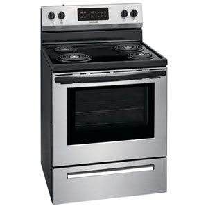 Frigidaire 30" 5.3 Cu. Ft. Self-Clean Freestanding Electric Coil Top Range (CFEF3016VS) - Stainless