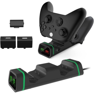 Controller Charger for Xbox One, Dual Xbox One/One S/One Elite Charging Station with 2 Rechargeable Battery Packs for Two Wireless Controllers Charge Kit