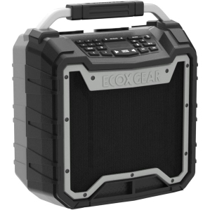 ECOXGEAR EcoTrek Rugged Waterproof Floating Portable Bluetooth Wireless 100 Watt Stereo Smart Speaker and PA System (Gray)
