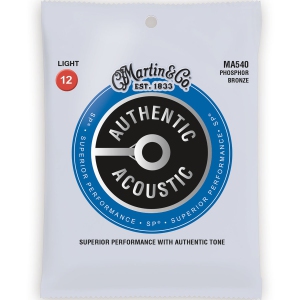 Martin Authentic SP Acoustic Guitar Strings - 92/8, Light