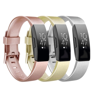 Fitbit Inspire & Inspire HR Band, Soft Waterproof Sport Watch Strap Replacement Wristband for Fitbit Inspire & Inspire HR Fitness Tracker (Rose Gold+Champagne Gold+Silver), Small)