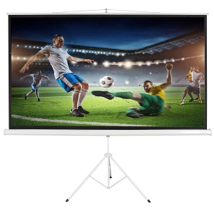 Projection Screen 100" 16:9 with Tripod Stand Height Adjustable Portable Projection Screen Foldable Stand