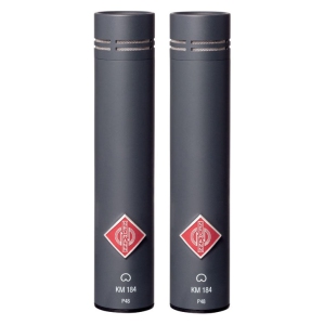 Neumann KM 184 mt Stereo Pair Small Diaphragm Cardioid Microphone, Black