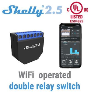 Waterproof case for Shelly 2.5 wifi switch