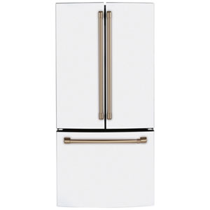 Café 33" 18.6 Cu. Ft. Energy Saving French Door Refrigerator with Water Dispenser (CWE19SP4NW2) - Matte White