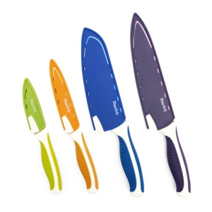 Starfrit 093887-006-NEW1 Set of 4 Knives with Integrated Sharpening Sheaths