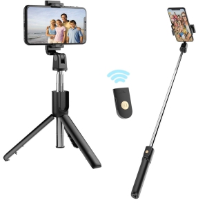 axGear Selfie Stick Tripod Stand with Bluetooth Wireless Remote Extendable Phone Holder