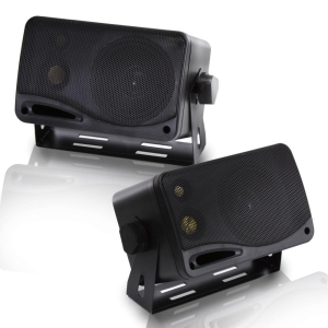 3-Way Indoor Outdoor Speaker System - 3.5 Inch 200W Pair of Mini Box Ceiling...