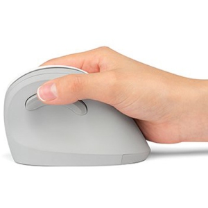 Kensington Pro Fit Ergo Vertical ホワイト Kensington Pro Fit Ergo Vertical Wireless Mouse-White/Grey