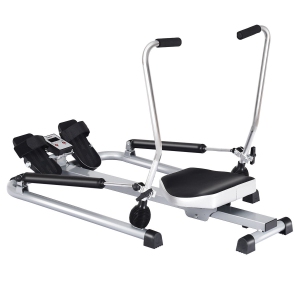 Gymax Exercise Rowing Machine Rower w/Adjustable Double Hydraulic Resistance Home Gym