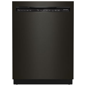 KitchenAid 24" 44dB Built-In Dishwasher with Stainless Steel Tub (KDFM404KBS) - Black Stainless
