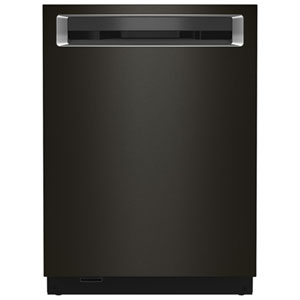 KitchenAid 24" 44dB Built-In Dishwasher with Stainless Steel Tub (KDPM604KBS) - Black Stainless