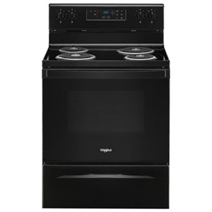 Whirlpool 30" 4.8 Cu. Ft. Freestanding Electric Coil Top Range (YWFC150M0JB) - Black