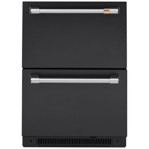 Café 24" 5.7 Cu. Ft. Built-In Dual-Drawer Refrigerator (CDE06RP3ND1) - Matte Black