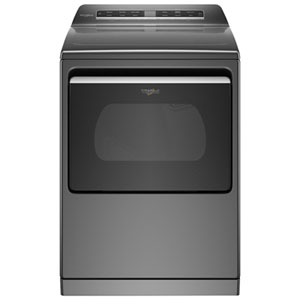 Whirlpool 7.4 Cu. Ft. Electric Dryer with Moisture Sensing, Steam, Energy Star & Wi-Fi (YWED7120HC) - Chrome Shadow