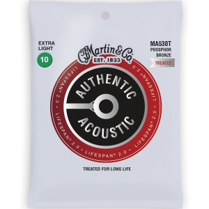 Martin Authentic Lifespan 2.0 Acoustic Guitar Strings - 92/8, Extra Light