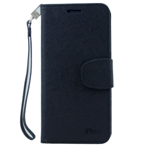 Samsung S6 Iphox Flip Case, Black