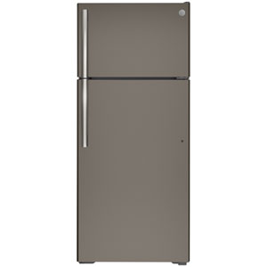 GE 28" 17.5 Cu. Ft. Top Freezer Refrigerator (GTE18GMNRES) - Slate