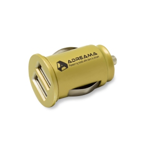 Adreama 2 Port Car Charger - Golden