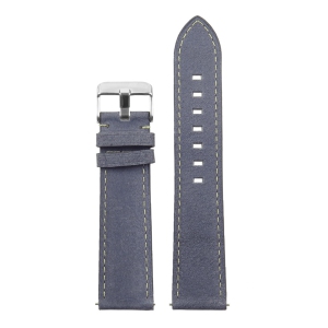 DASSARI Vintage Italian Leather Watch Band Strap for Garmin Vivomove HR Premium - Blue