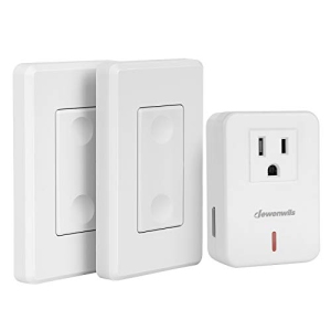 DEWENWILS Wireless Remote Wall Switch and Outlet, Plug in Remote Control Light Switch, No Wiring, Expandable, 100 ft RF