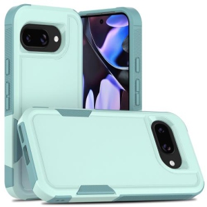 TopSave New Style Matt Polish PC+TPU 2 in 1 Slim Lightweight Shockproof, Rugged, Protective Armor Case For Google Pixel 9a 6.3" 5G, Teal